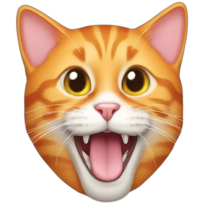 Orange cat with tongue sticking out emoji