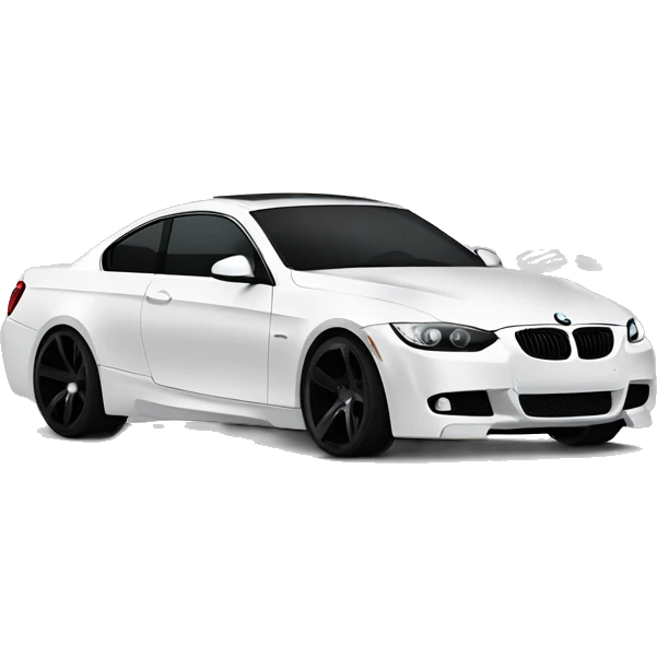 White bmw coupe 335i with 20s as wheels and tinted emoji