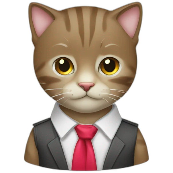 Chat avec un ruban autour du cou emoji