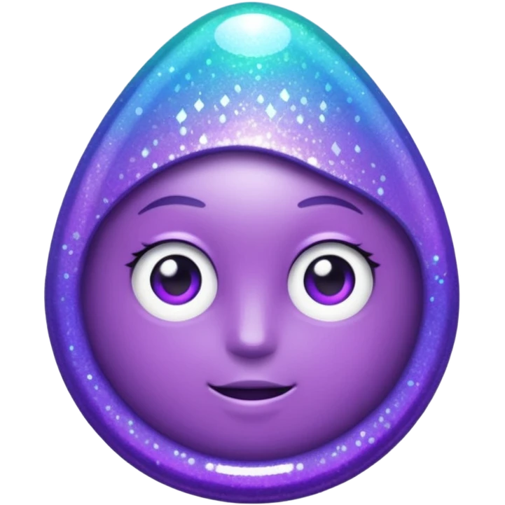 glitter purple and cian fix emoji