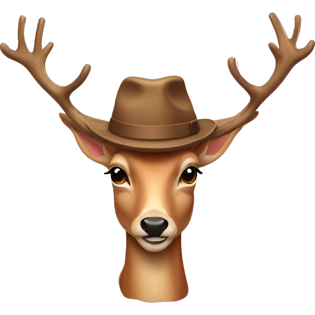 Deer with hat emoji