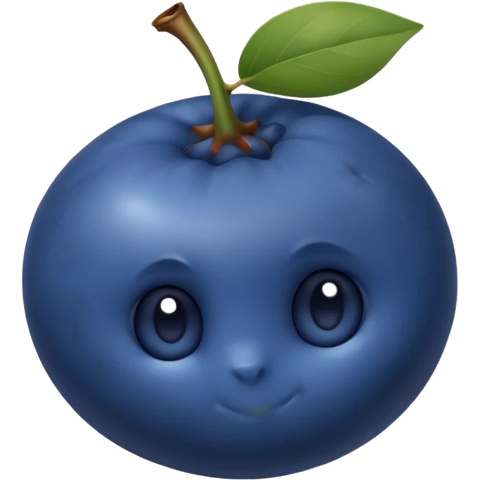 Single blueberry flat emoji