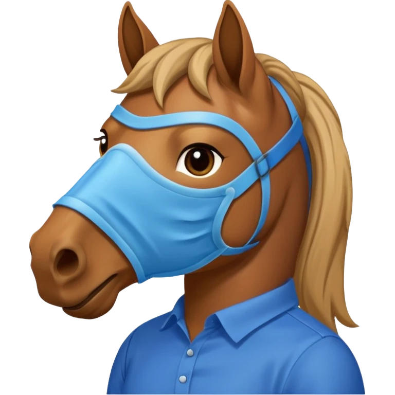 horse with blue mask and shirt emoji