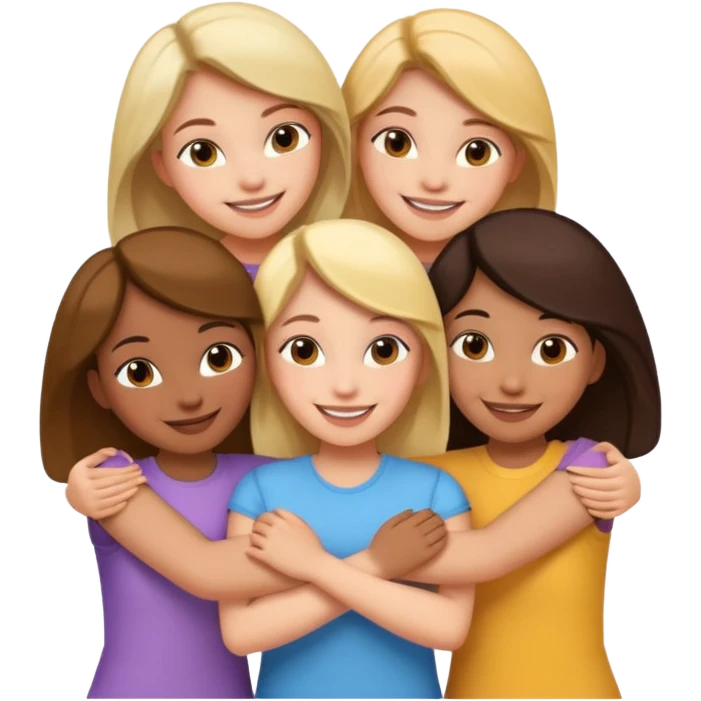 Girls with their arms around each other emoji