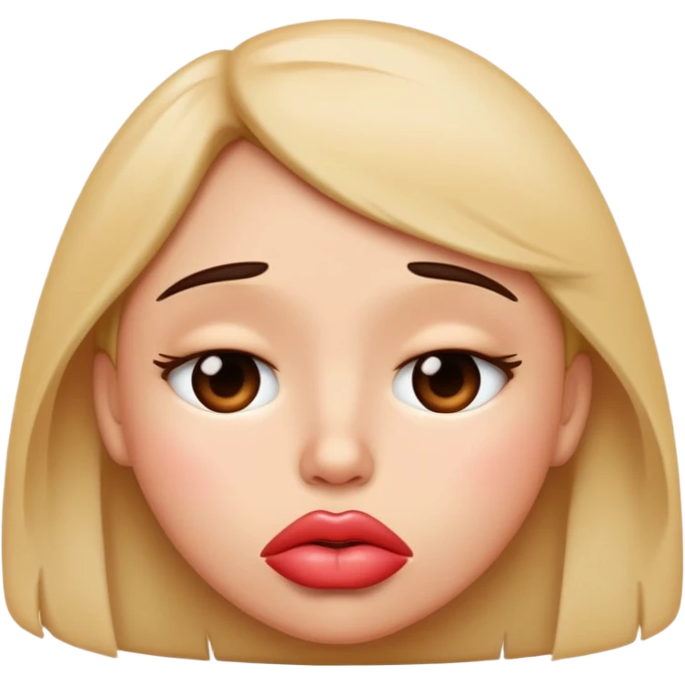 Sad kissy face emoji