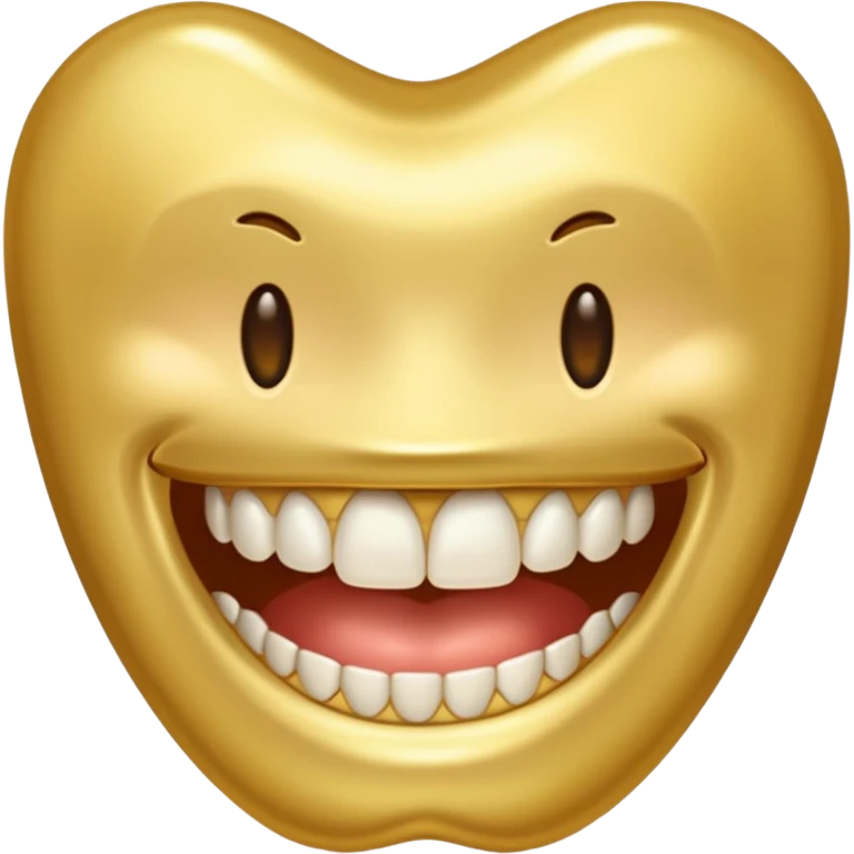gold tooth without a face on it emoji