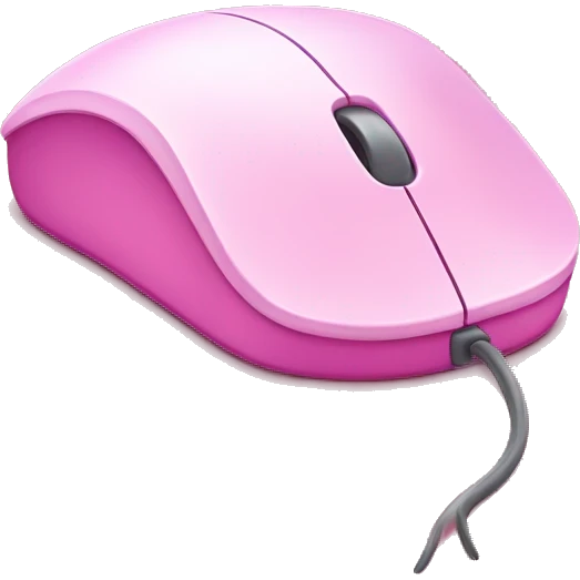 Pink computer mouse emoji