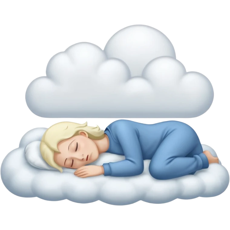 Sleeping on a cold cloud emoji