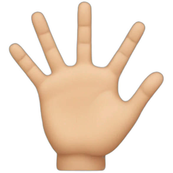 A hand with 5 fingers emoji