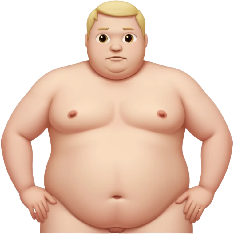 overweight naked man emoji