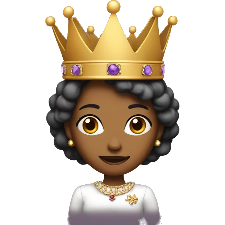 queen with a crown emoji