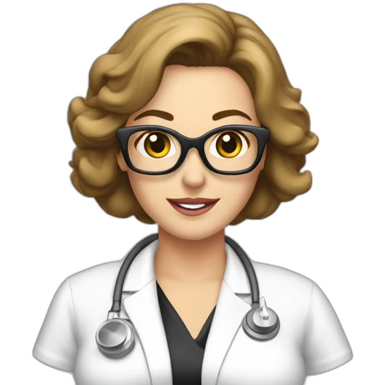 Posh-Radiologist-performing-breast-mammography-to-leni-klum emoji