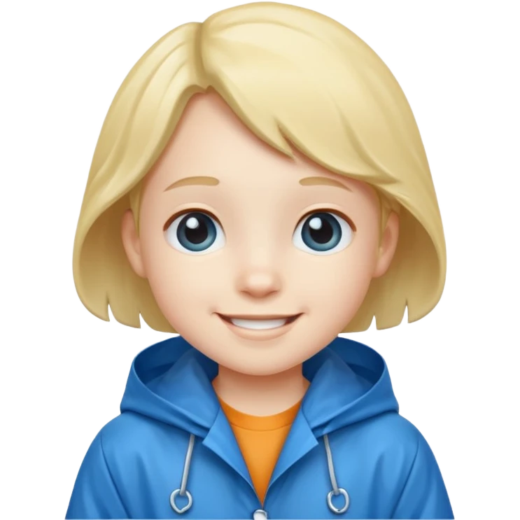blue raincoat Kid emoji