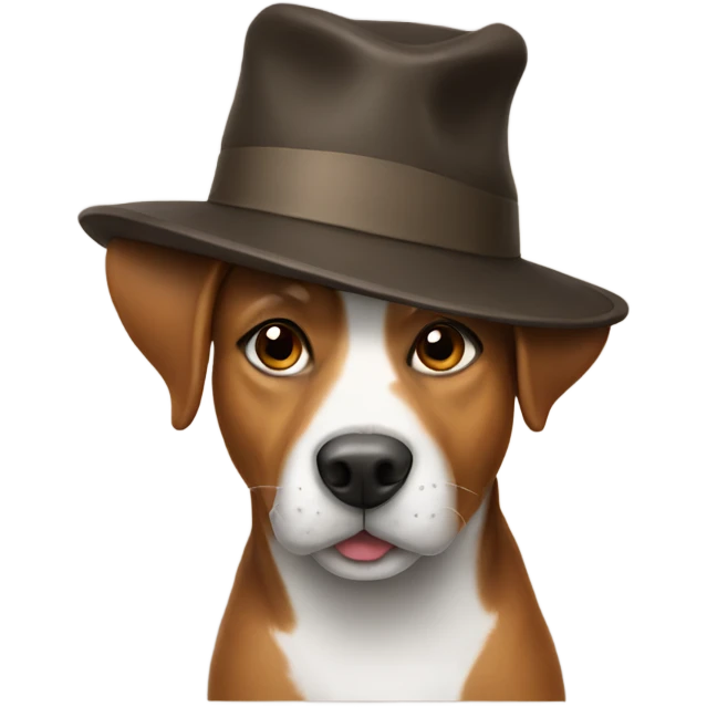 a dog with hat emoji