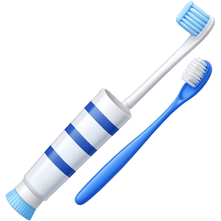 toothpaste and toothbrush emoji