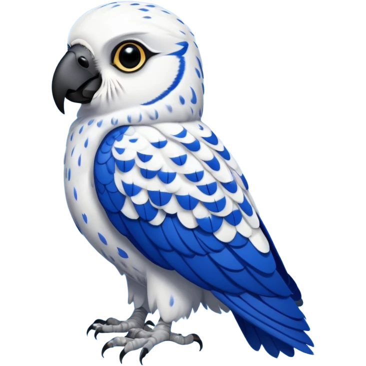 Gyrfalcon-Hyacinth-Macaw-Snowy-Owl-fusion-hybrid emoji