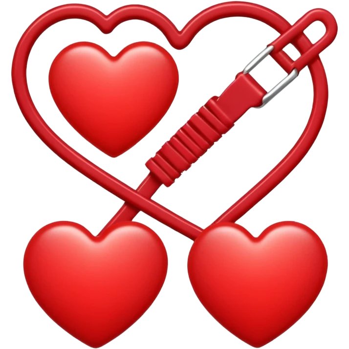 Red colour small hairclip emoji