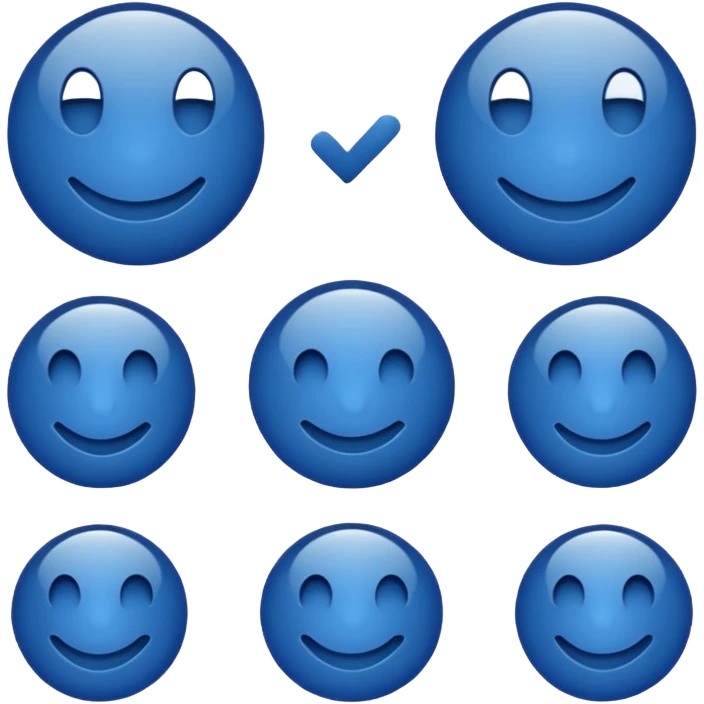 navy blue circle emoji like a text emoji