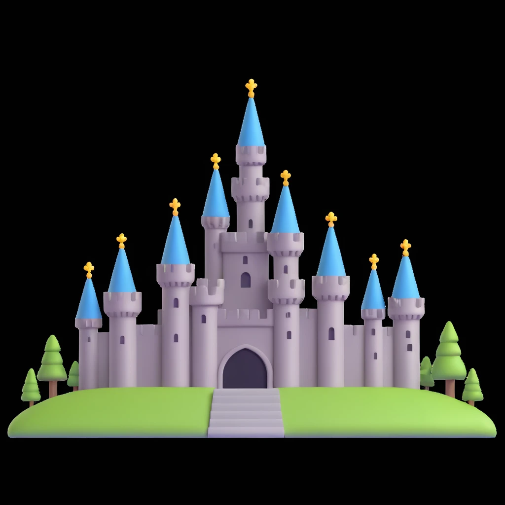 king and queen, castle background emoji