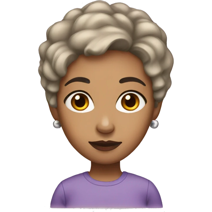 Light skin Women with short black hair  emoji
