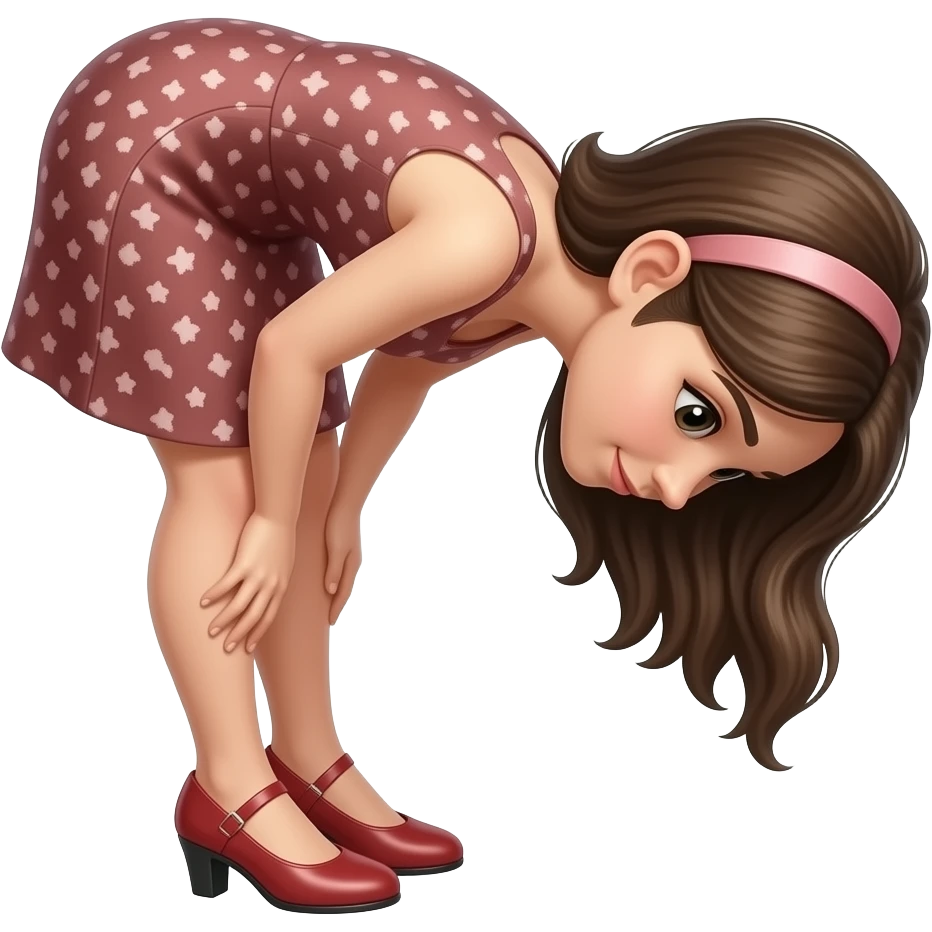 woman bent over emoji