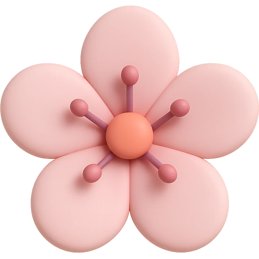 pink sakura cherry blossom flower, remove background emoji