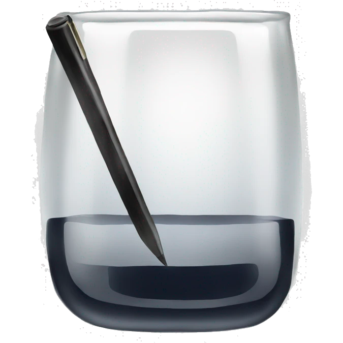 An ink glass for writing emoji