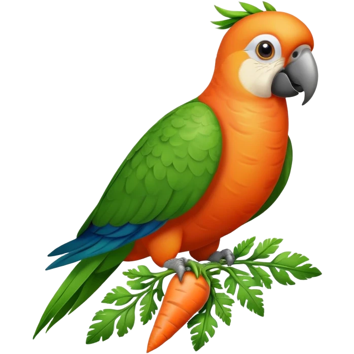 A parrot on a carrot  emoji