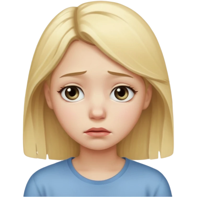 sad girl emoji