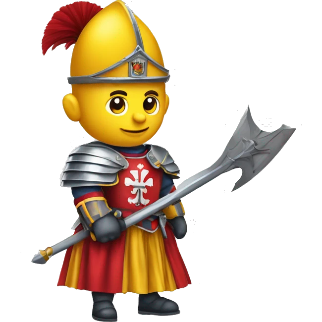 Pontifical Swiss Guard with halberd emoji