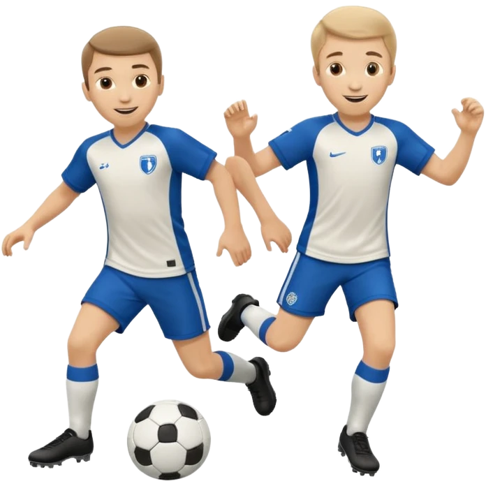 two brothers playings soccer emoji