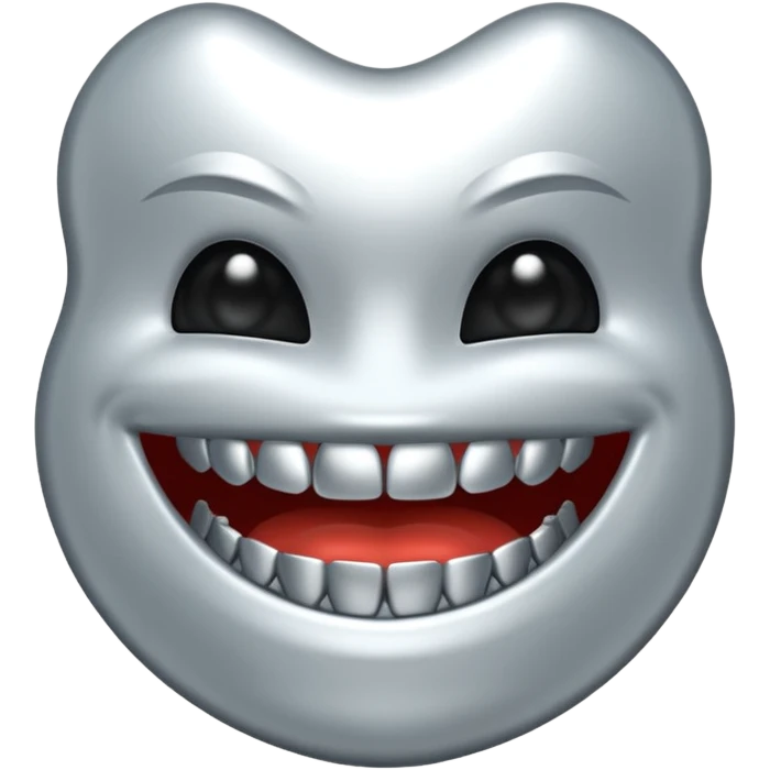 metallic teeth emoji