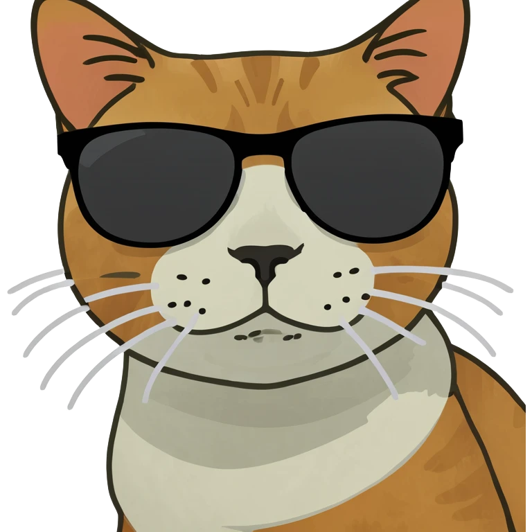 Cat with sunglasses emoji