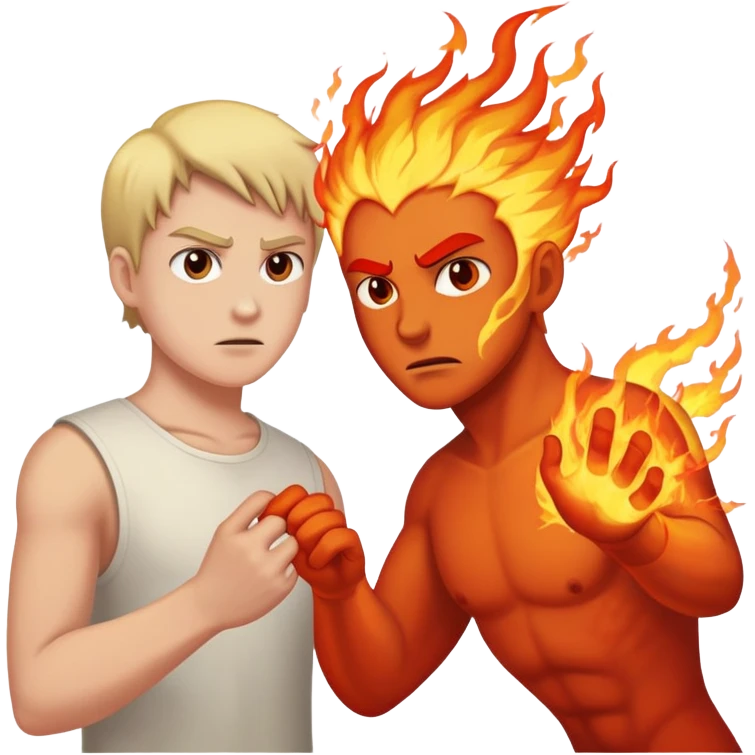Pulling someone out of hellfire emoji