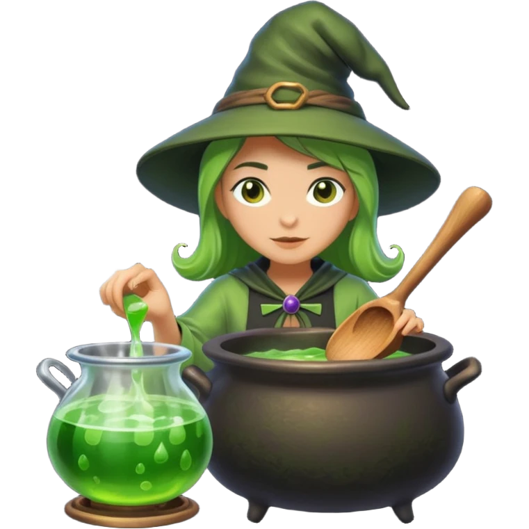 green witch cooking potion emoji