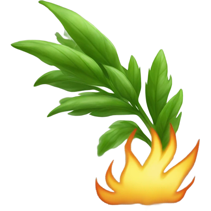 burning herb emoji