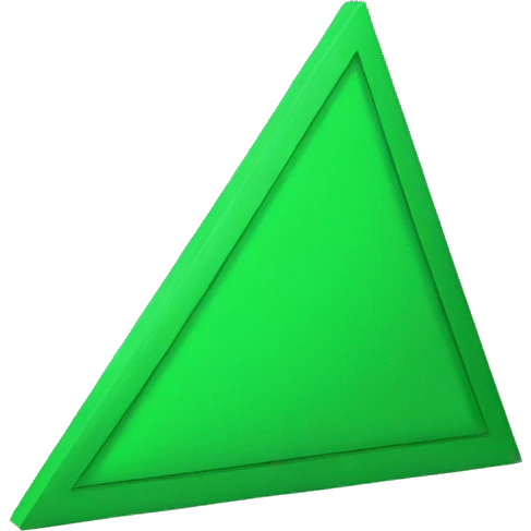 Green up triangle  emoji