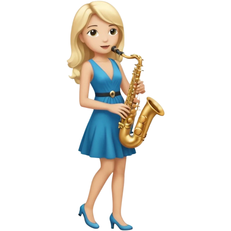 girl playing saxophone full body emoji