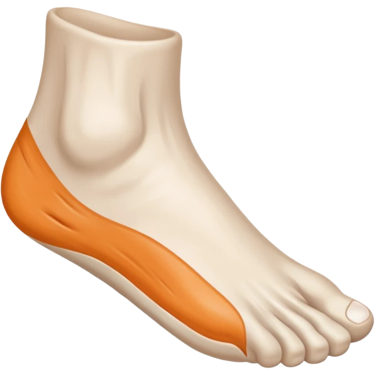 pale white foot emoji