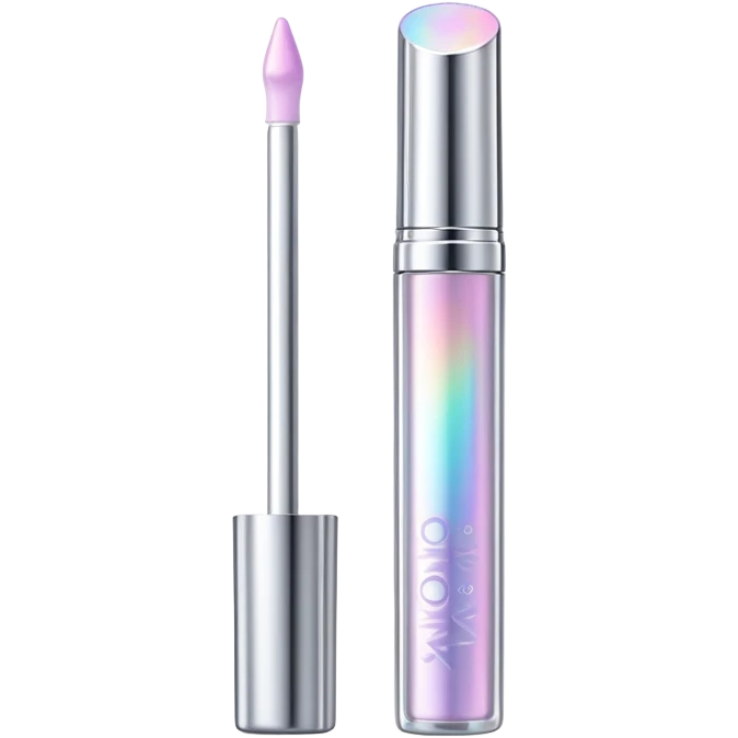 Y2K metallic lip gloss tube emoji