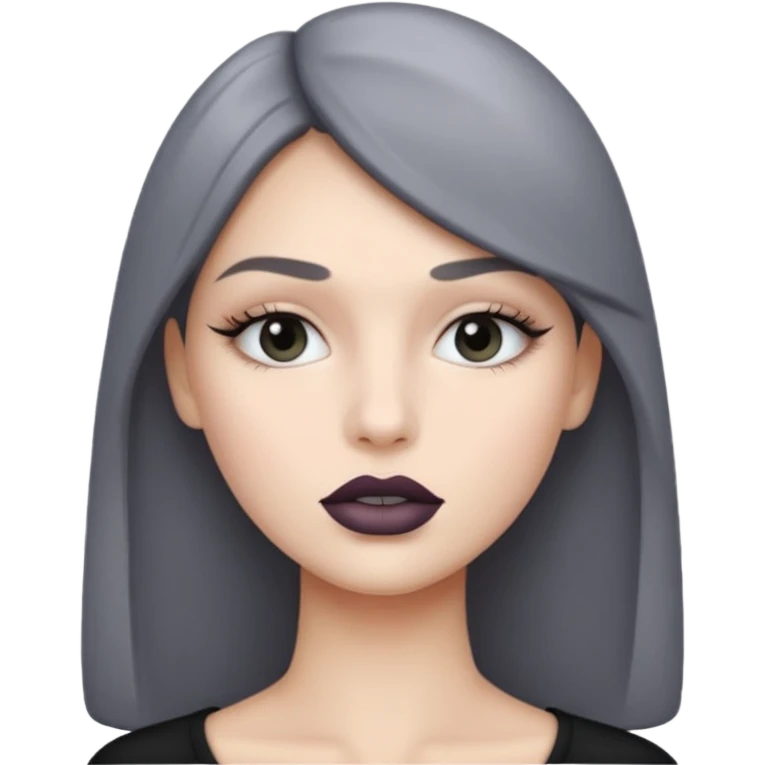 gray color lipstick emoji