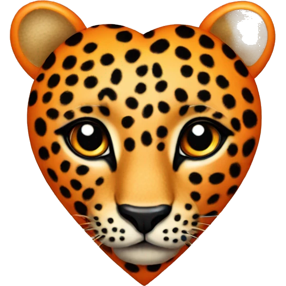 Orange heart with leopard spots emoji