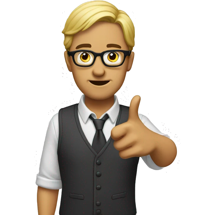 nerd pointing emoji