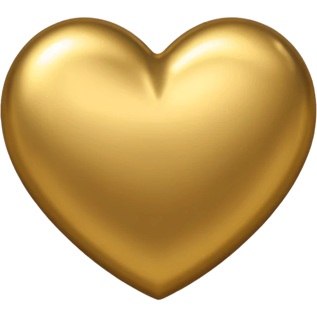 golden metallic heart emoji