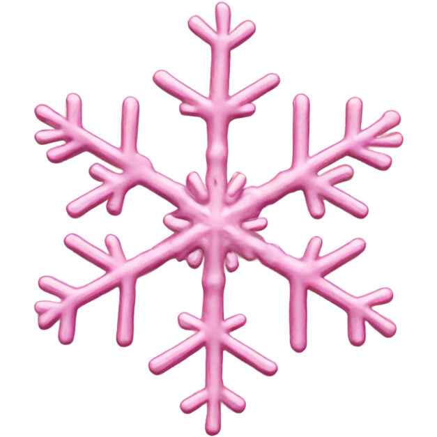 Pink snowflake emoji