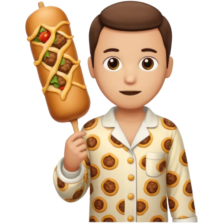 pijamalı bir kebapçı  emoji