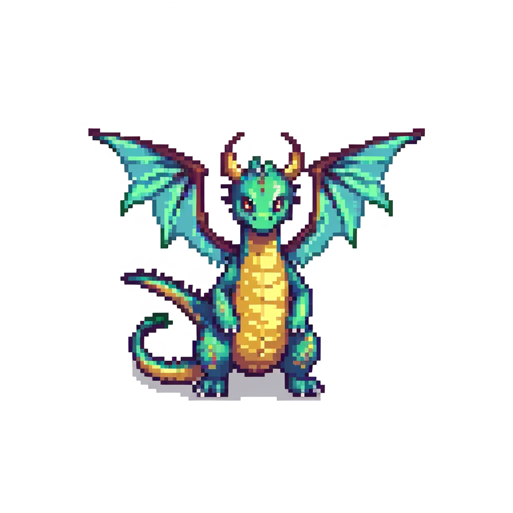 A flying dragon with wings spread emoji