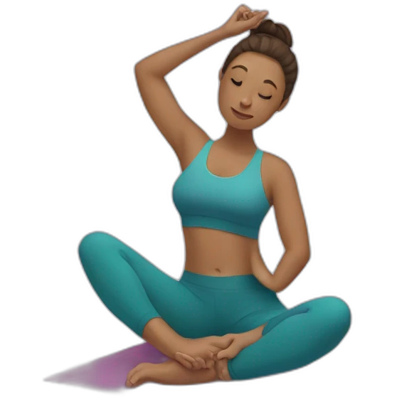 woman doing yoga in socks emoji