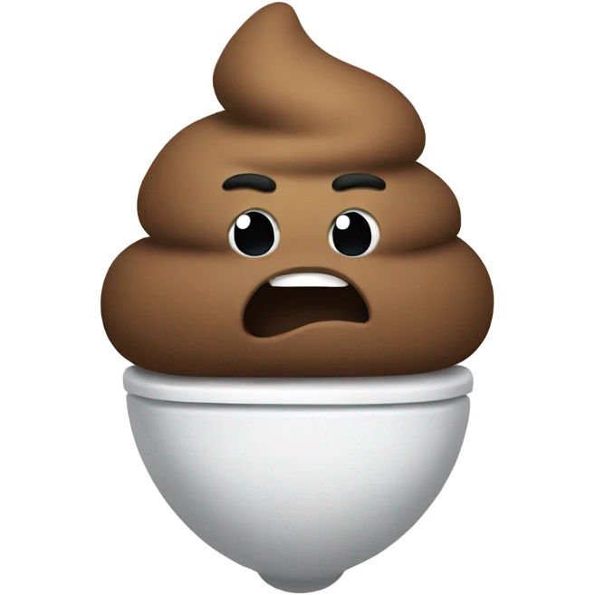 Poop in toilet  emoji