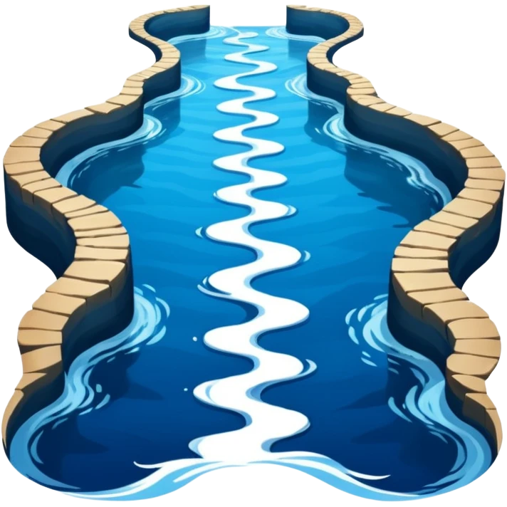 spliting of the sea in half, with a path in the middle emoji